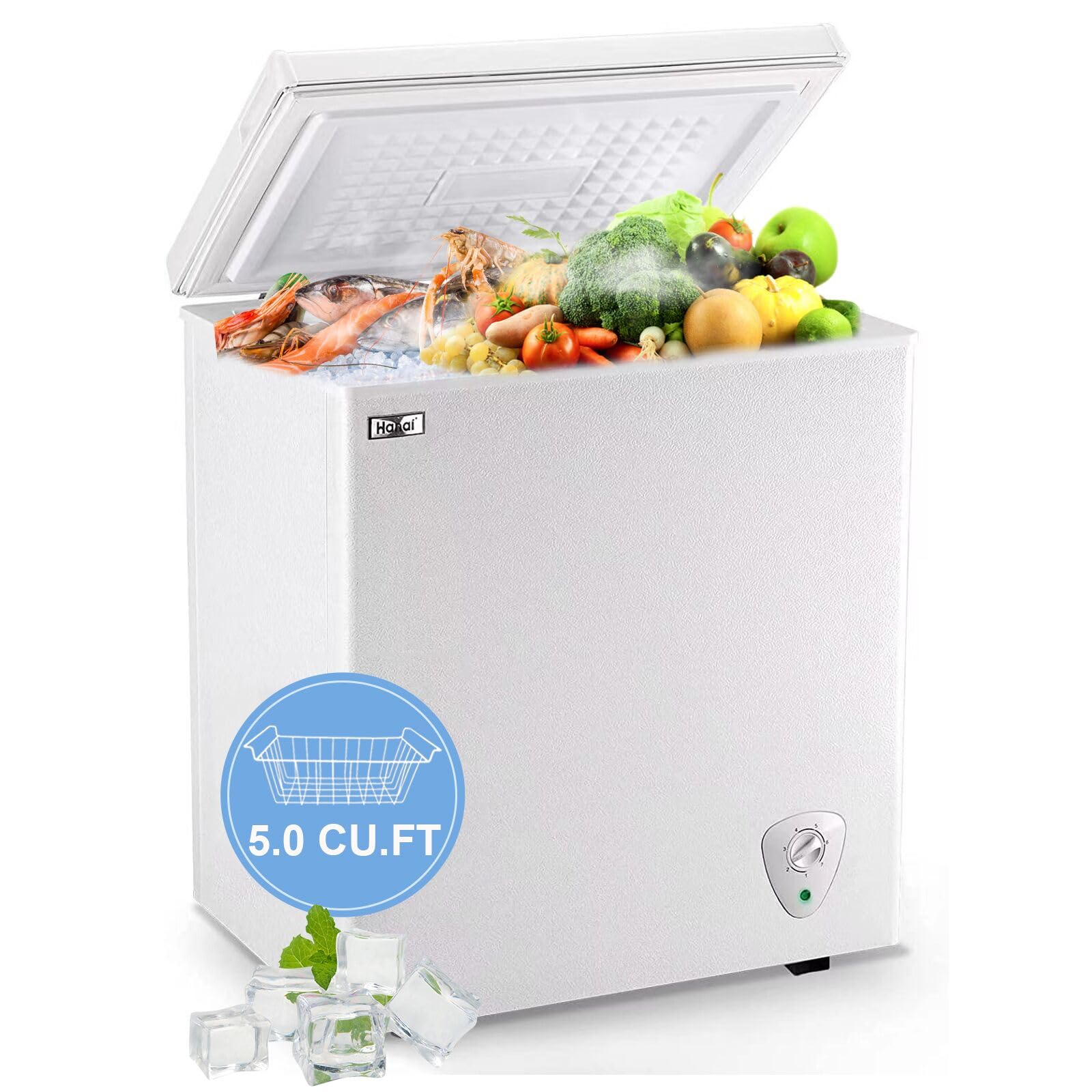 Chest Freezer Wanai 142l Compact 5.0 Cu.ft Com Termostato