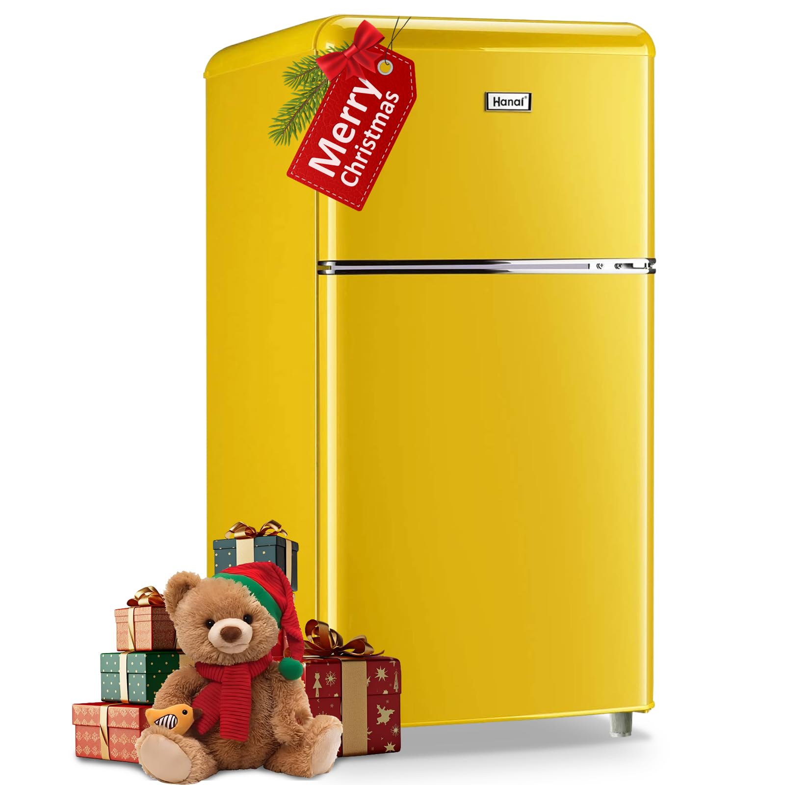 Mini Refrigerador Compacto Wanai 75l Com Freezer Amarelo