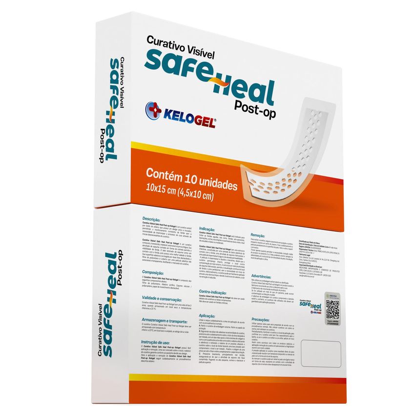 Curativo Visível Safeheal Post-op 10x15(4,5x10) 30un Kelogel - imagem 3