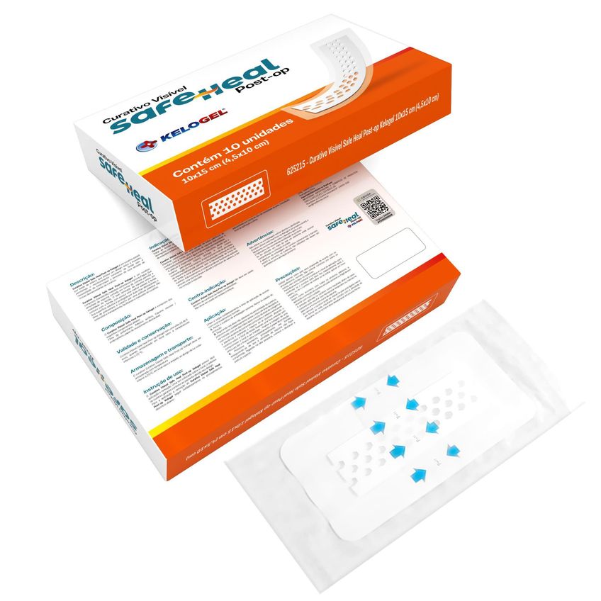 Curativo Visível Safeheal Post-op 10x15(4,5x10) 30un Kelogel - imagem 4