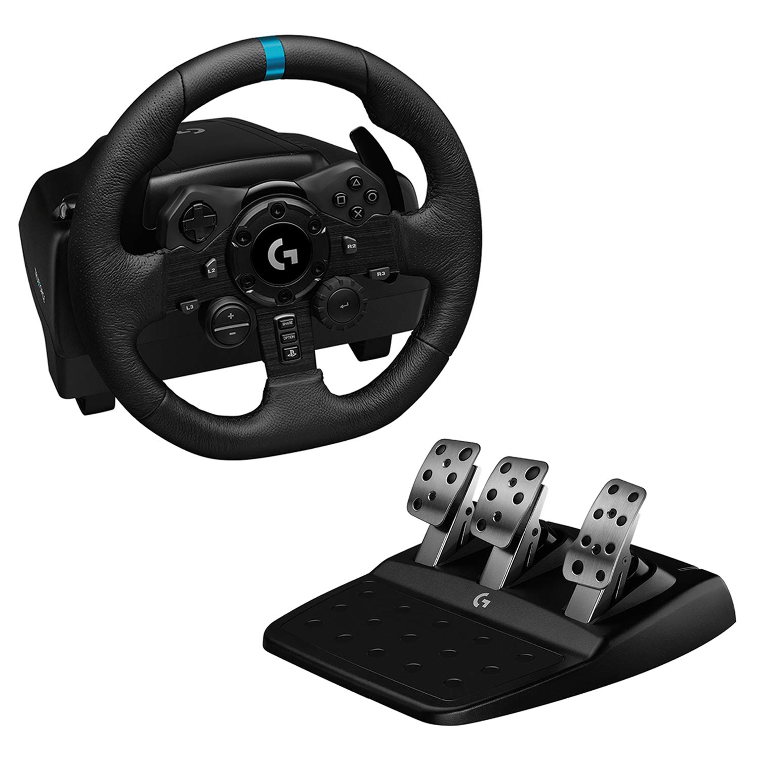 Recondicionado Roda De Corrida E Pedais Logitech G923 Para Ps5, Ps4 E Pc