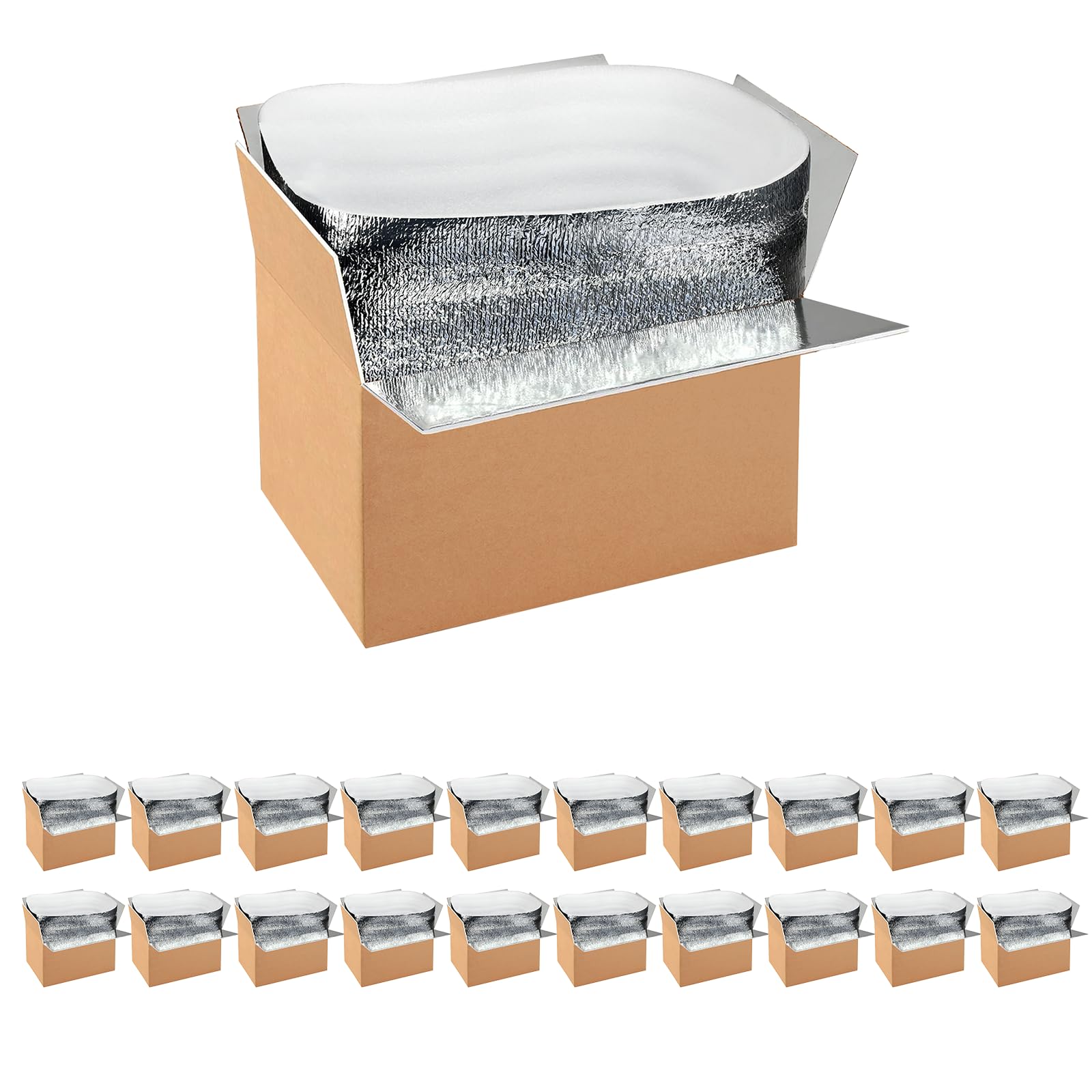 Caixas De Transporte Isoladas Simple Deluxe, Pacote Com 20 Unidades Com Forro