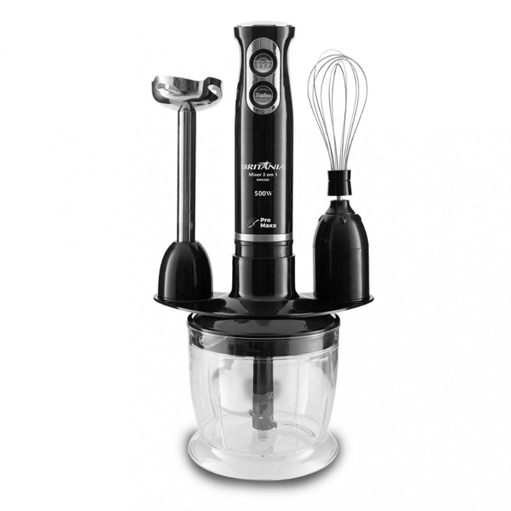 Mixer Britânia 3 em 1 BMX400P Design Ergonômico 500W