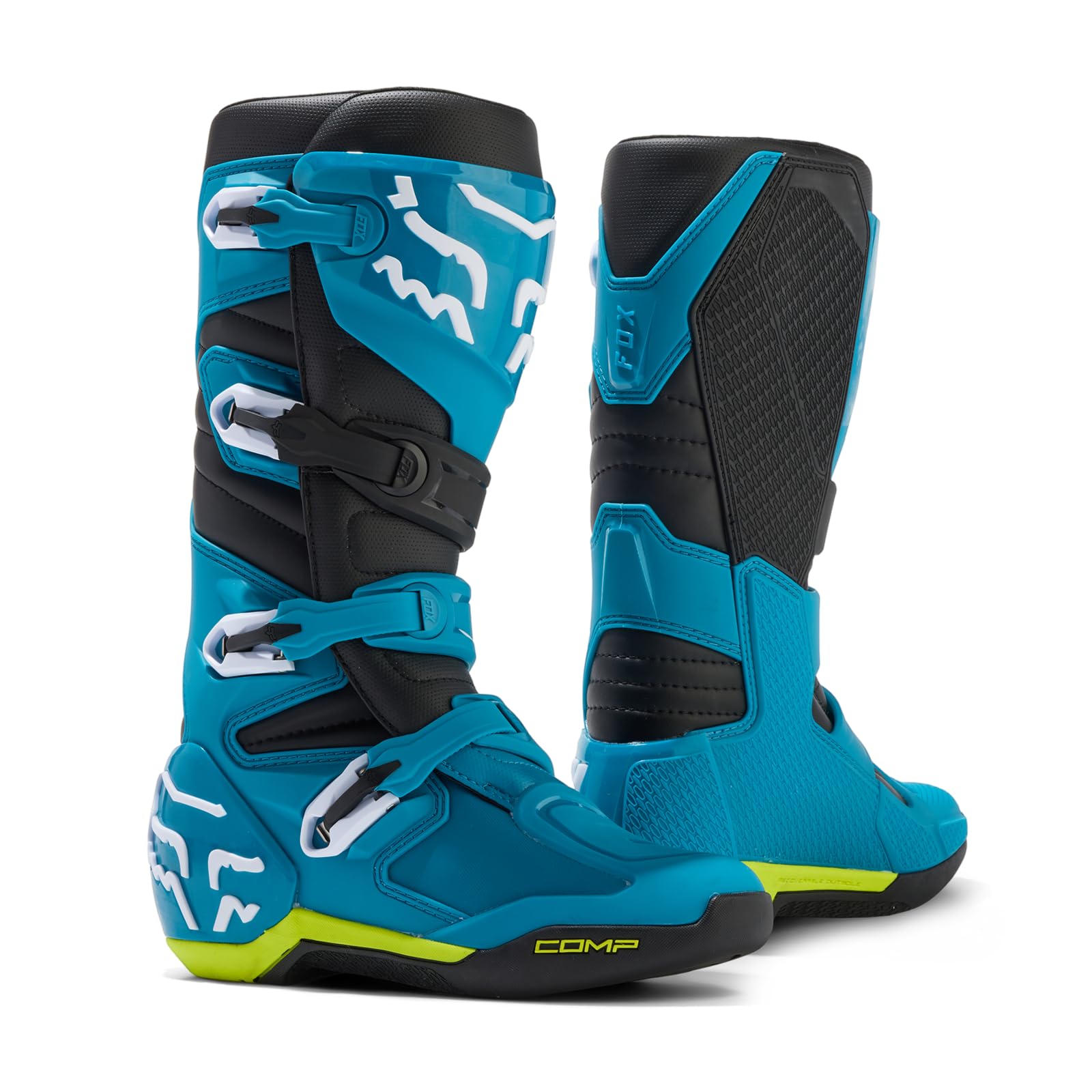 Botas De Motocross Fox Racing Comp Azul/amarelo Tamanho 13