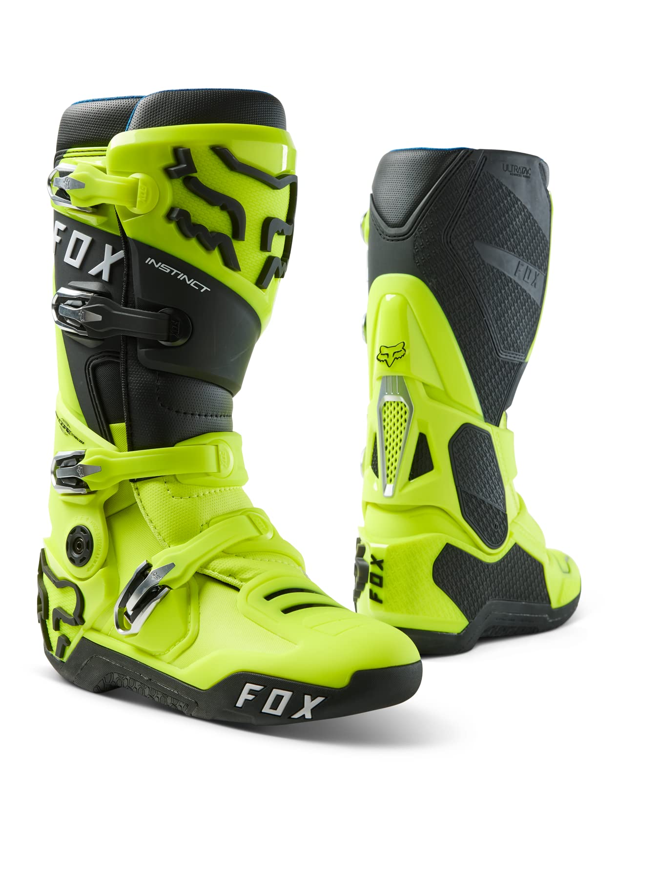 Botas De Motocross Fox Racing Instinct Flo Amarelas Tamanho 11