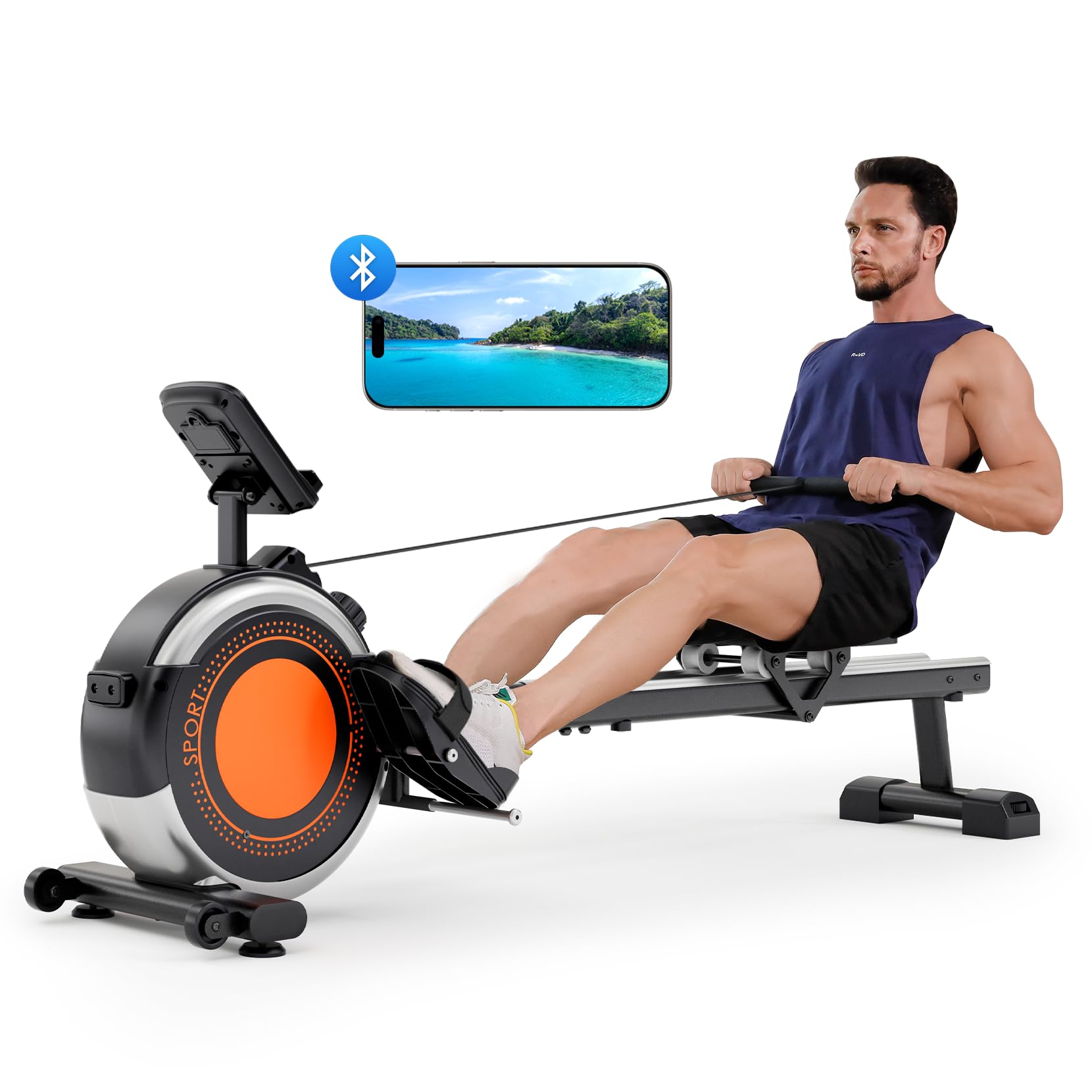 Máquina De Remo Dripex Para Home Gym Magnetic Rower 160 Kg