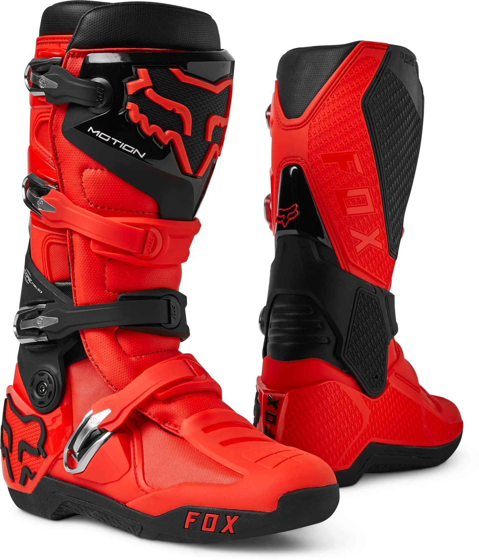 Botas De Motocross Fox Racing Motion Flo Vermelhas Tamanho 8