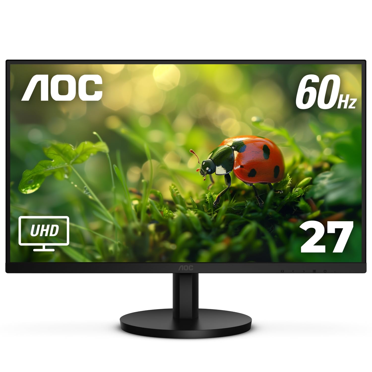 Monitor Aoc U27b3a 4k Ips De 27 Polegadas 3840x2160 Uhd Sem Moldura
