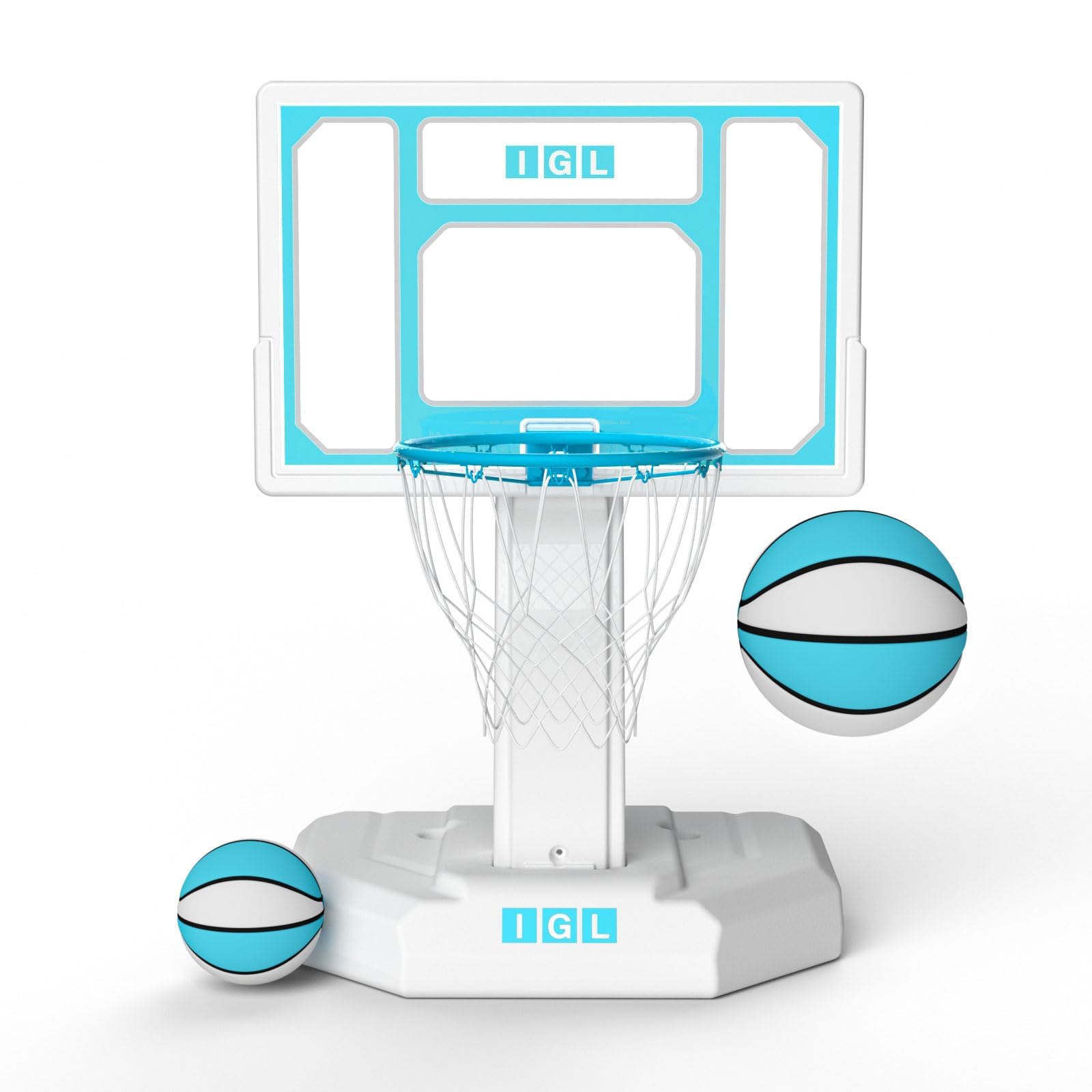 Cesta De Basquete De Piscina Igl Outdoor Com 2 Bolas E Inflador