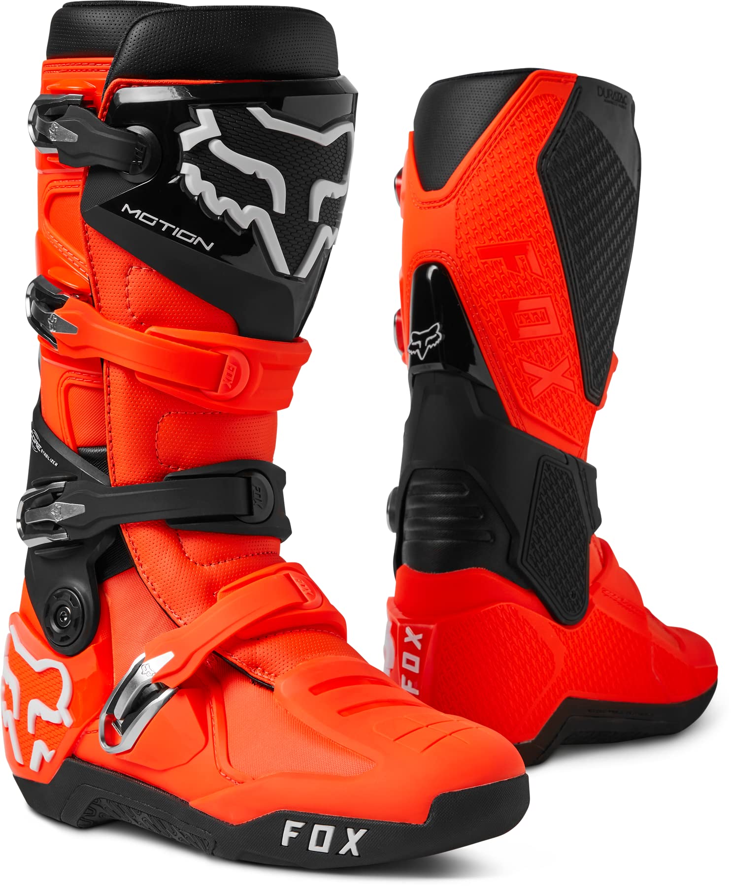 Botas De Motocross Fox Racing Motion Flo Orange Tamanho 7