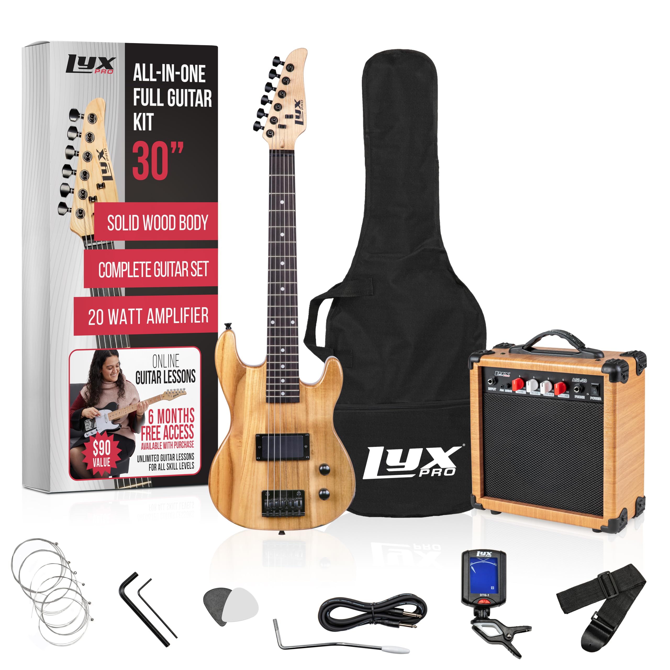 Guitarra Elétrica Lyxpro De 30 Polegadas Com Kit Inicial Para Crianças