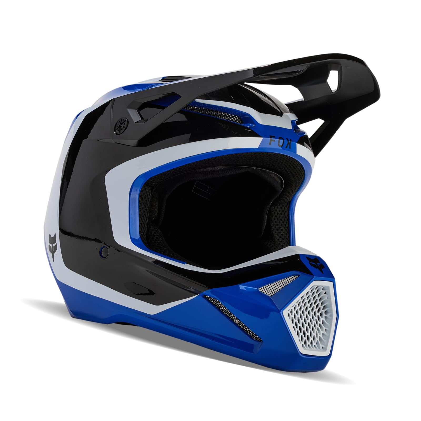 Capacete De Motocross Fox Racing V1 Nitro Azul Tamanho M