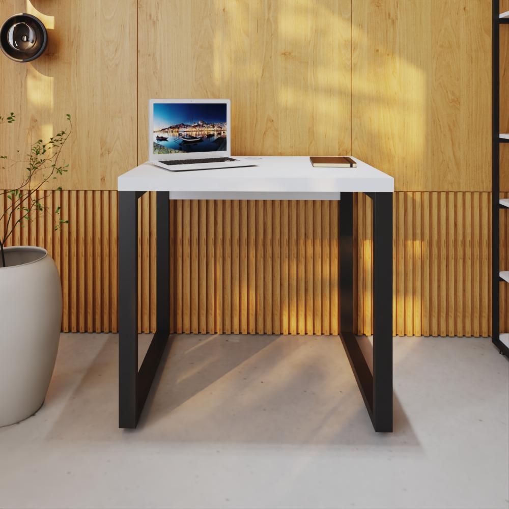 Mesa Operacional 80x60x75cm Yon Branco Tx/est.preta