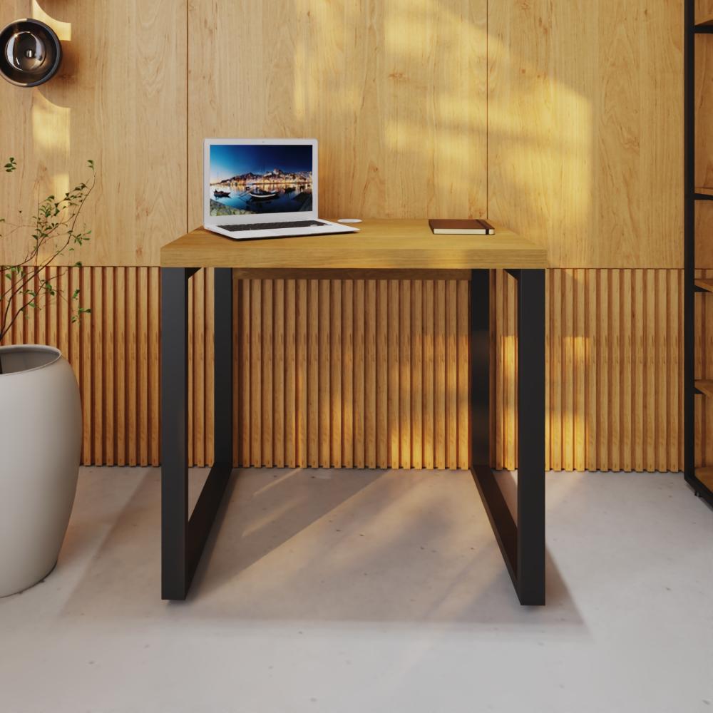 Mesa Operacional 80x60x75cm Yon - Acácia Mel/est.preta