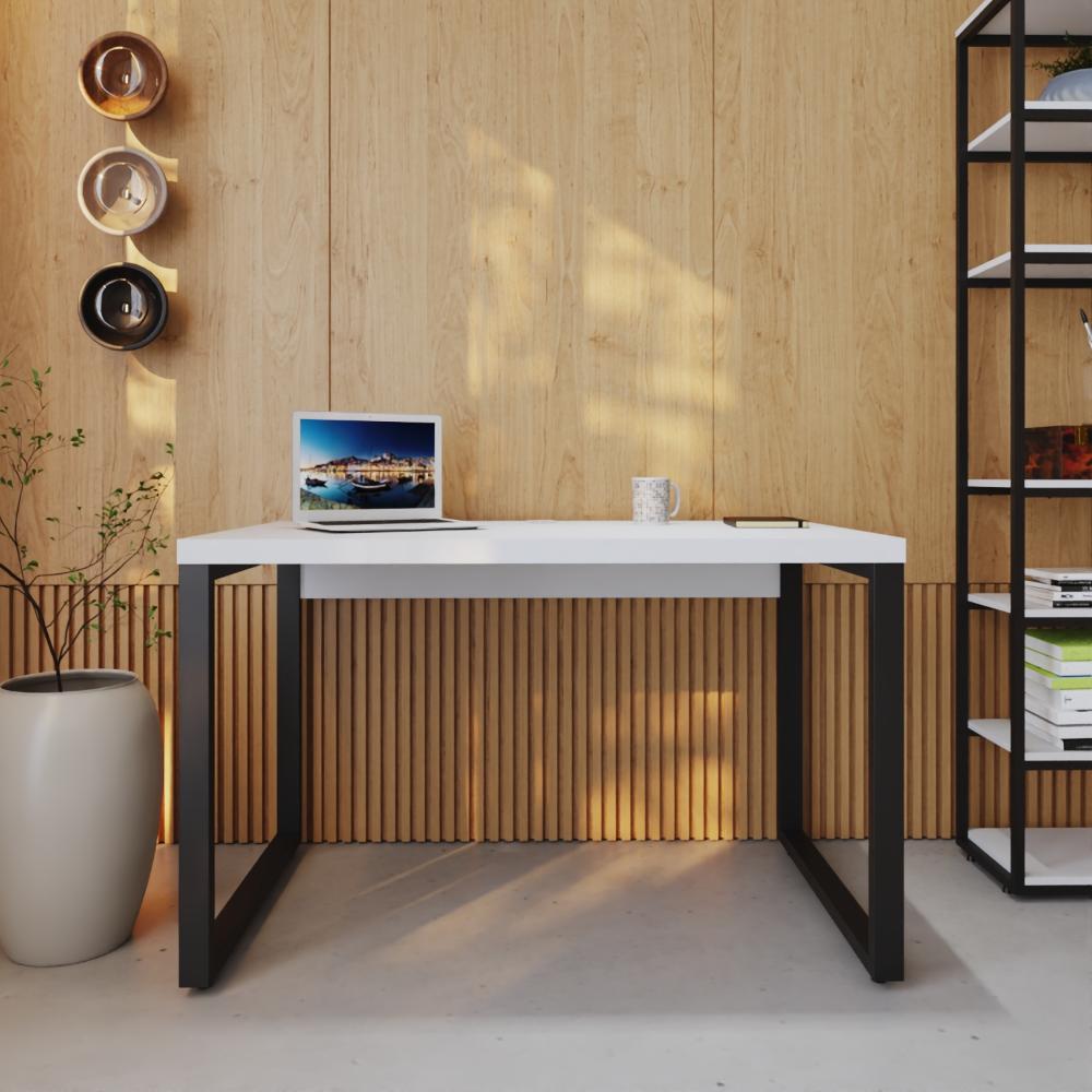 Mesa Operacional 120x70x75cm Yon Branco Tx/est.preta