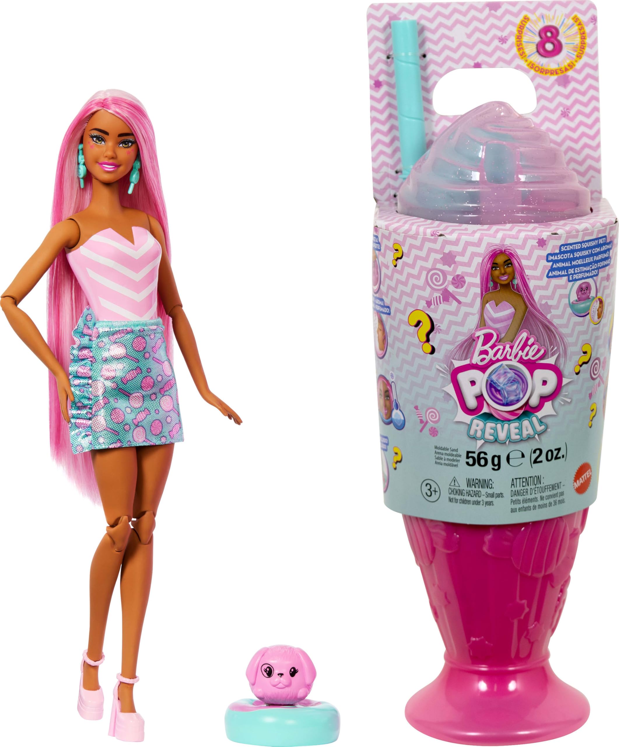 Boneca Moderna Barbie Pop Reveal Treat Series Com 8 Surpresas
