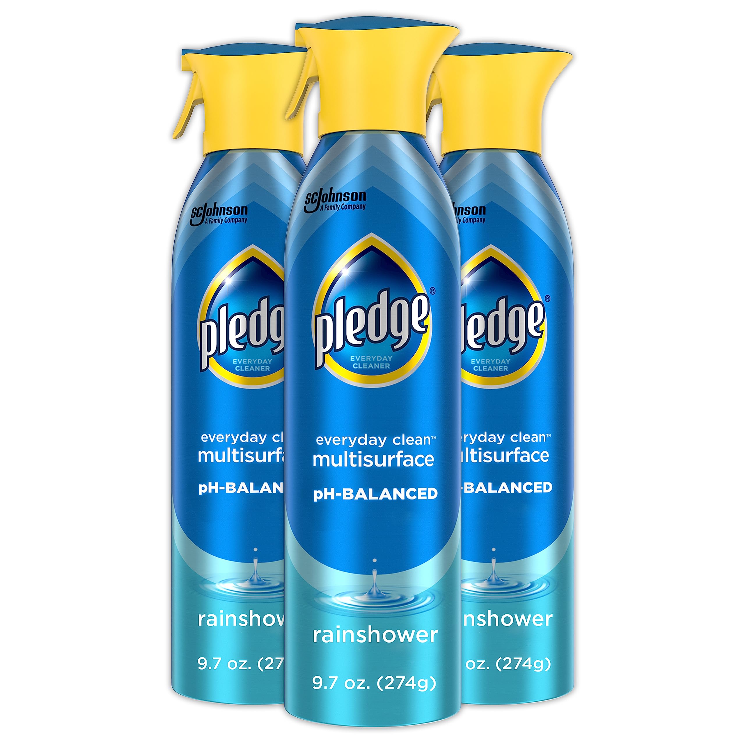 Chuveiro De Chuva Multisuperfície Cleaner Pledge Com Ph Balanceado 300 Ml (x3)