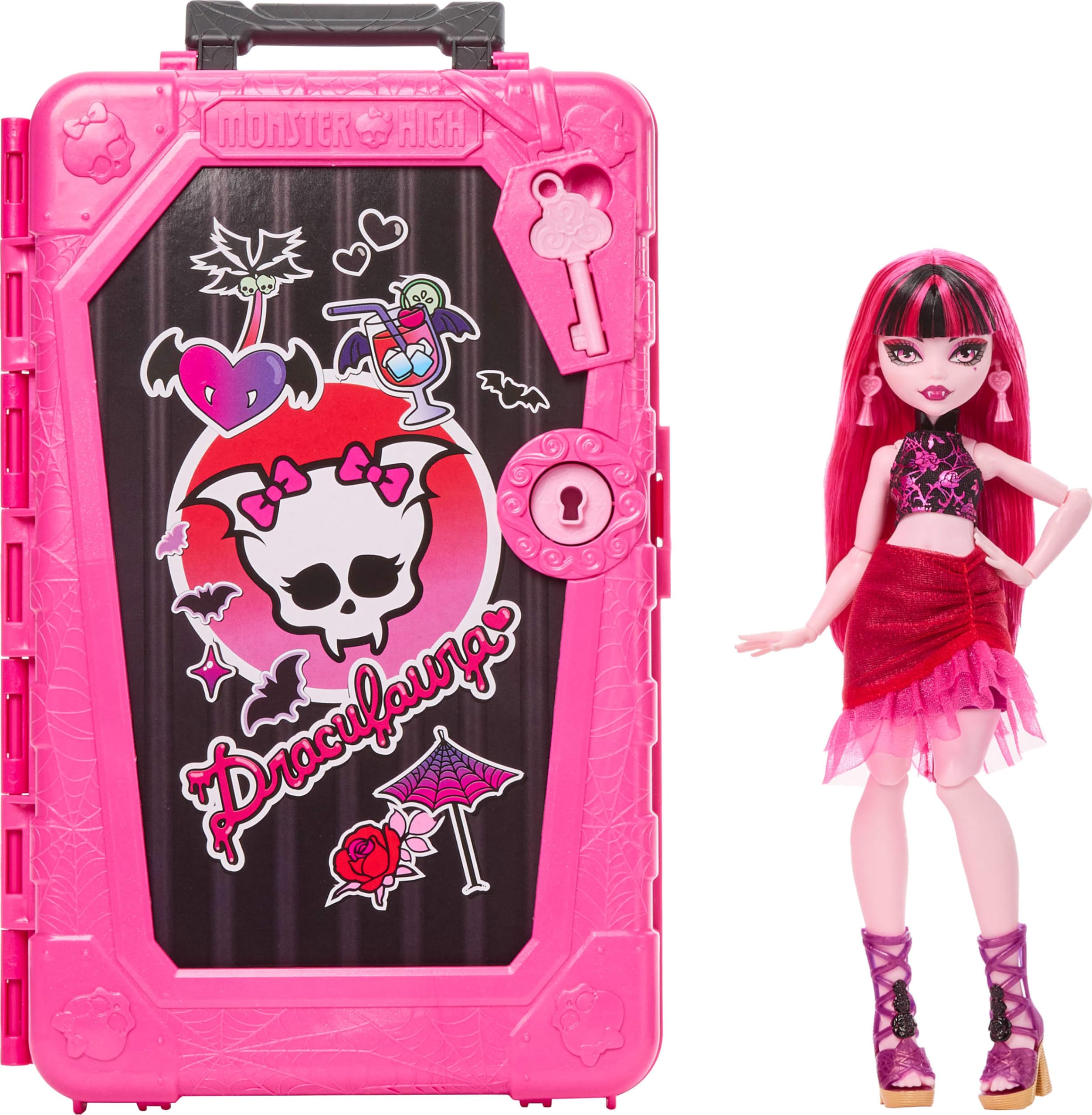 Set De Muñeca Monster High Skulltimate Secrets Draculaura Con Maleta