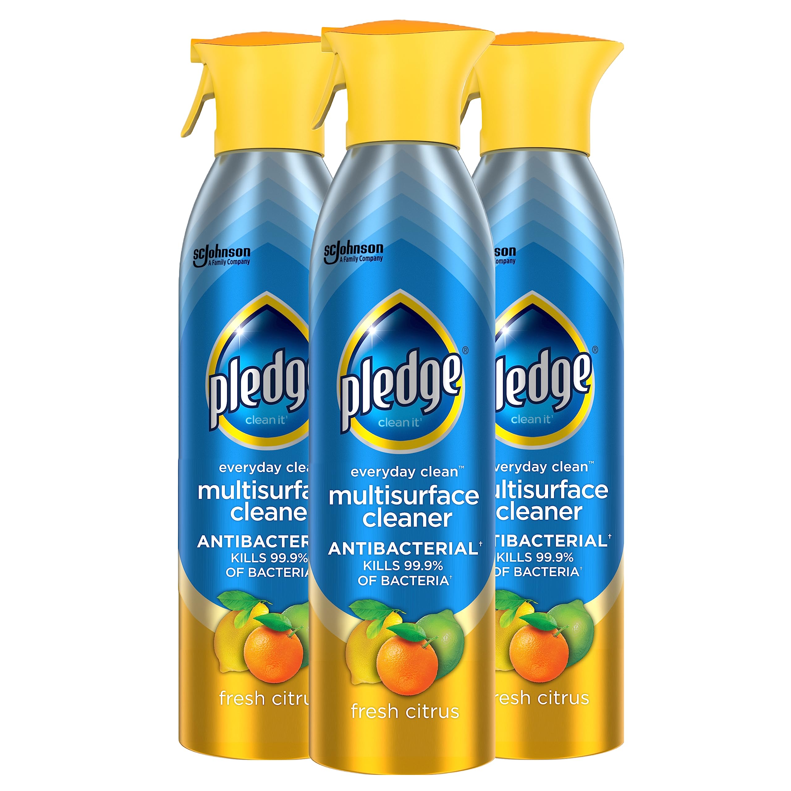 Spray Antibacteriano Doméstico Pledge Fresh Citrus 300mlx3