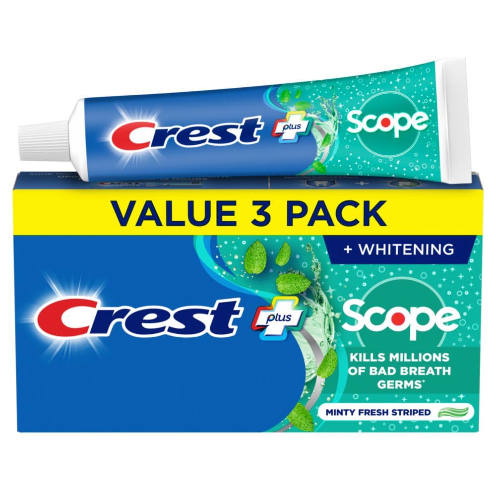 Pasta De Dentes Crest + Scope Whitening 160 Ml - Pacote Com 3