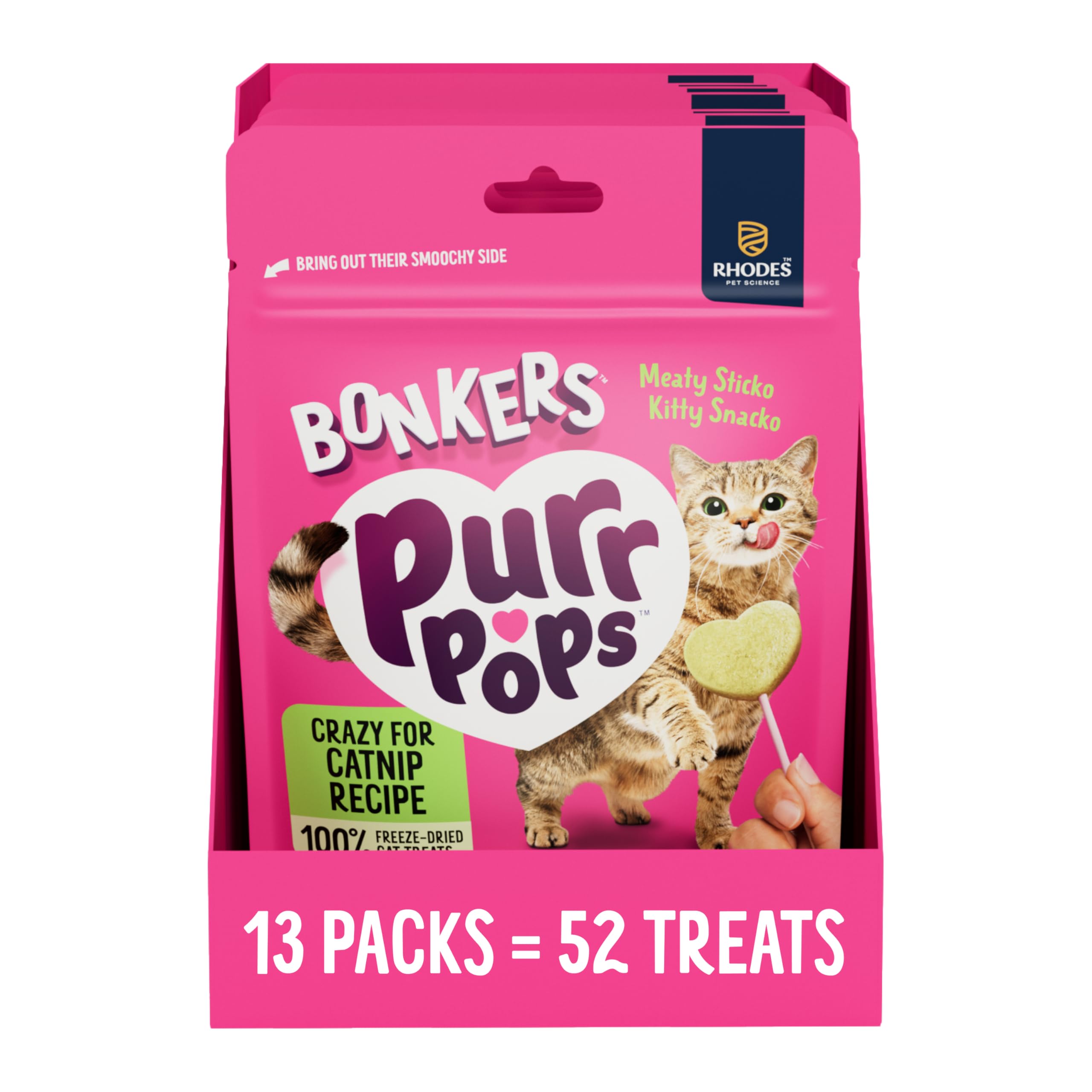 Snacks Para Gatos Bonkers Purrpops Con Sabor A Catnip Liofilizado