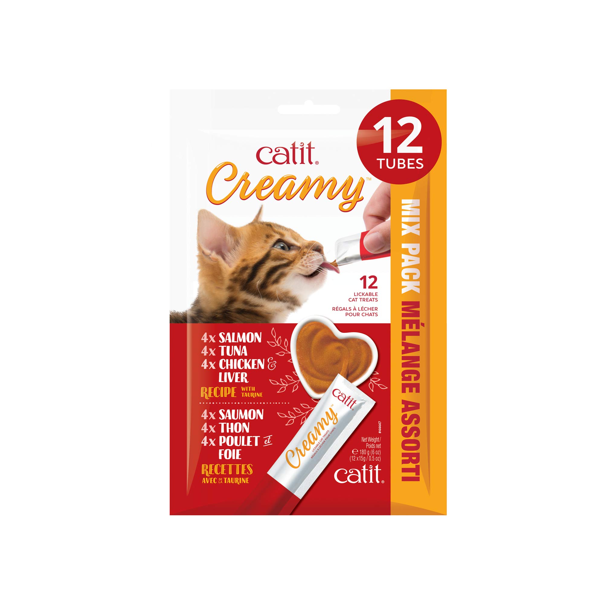 Cat Treat Catit Creamy Lickable, Pacote Com 12