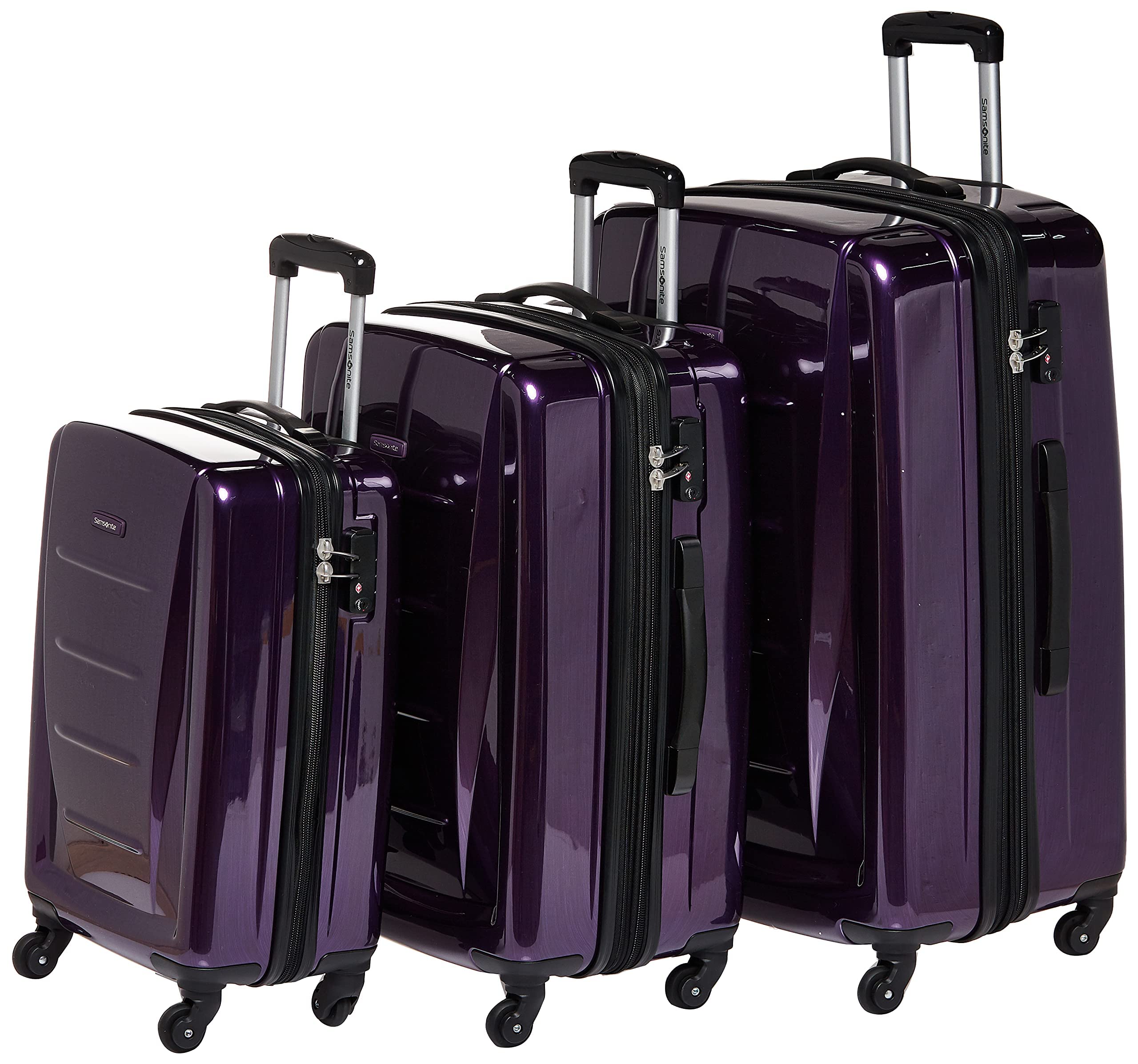Conjunto De Bagagem Samsonite Winfield 2 Hardside De 3 Peças Roxo