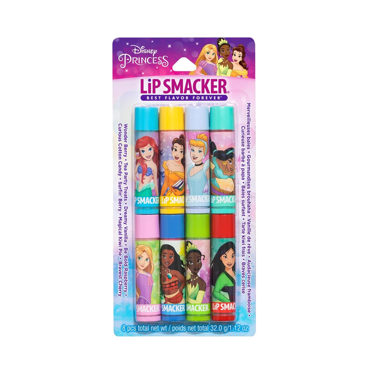 Lip Balm Lip Smacker Disney Princess Party Pack 8 Para Crianças