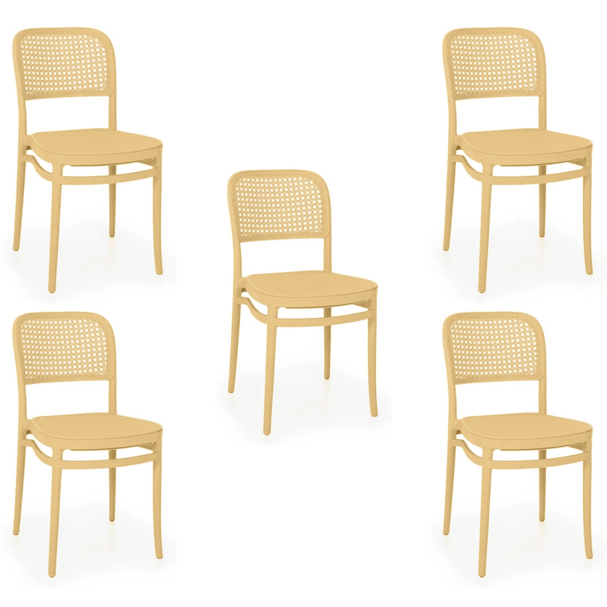 Cadeira De Jantar Roma Para Sala E Cozinha - Bege - 5