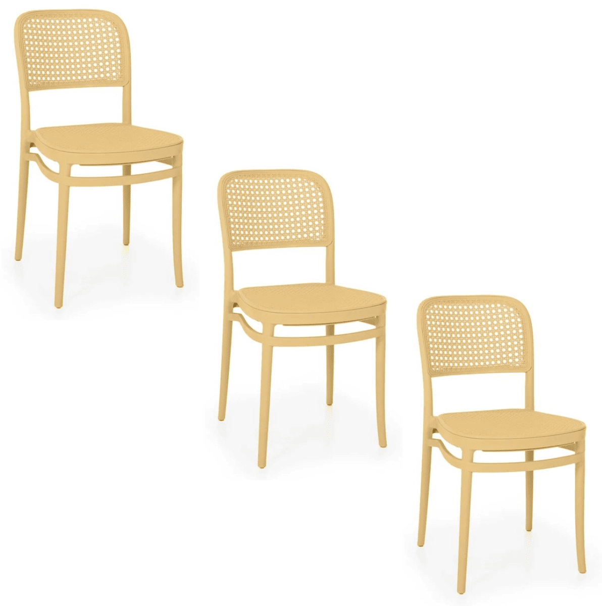 Cadeira De Jantar Roma Para Sala E Cozinha - Bege - 3