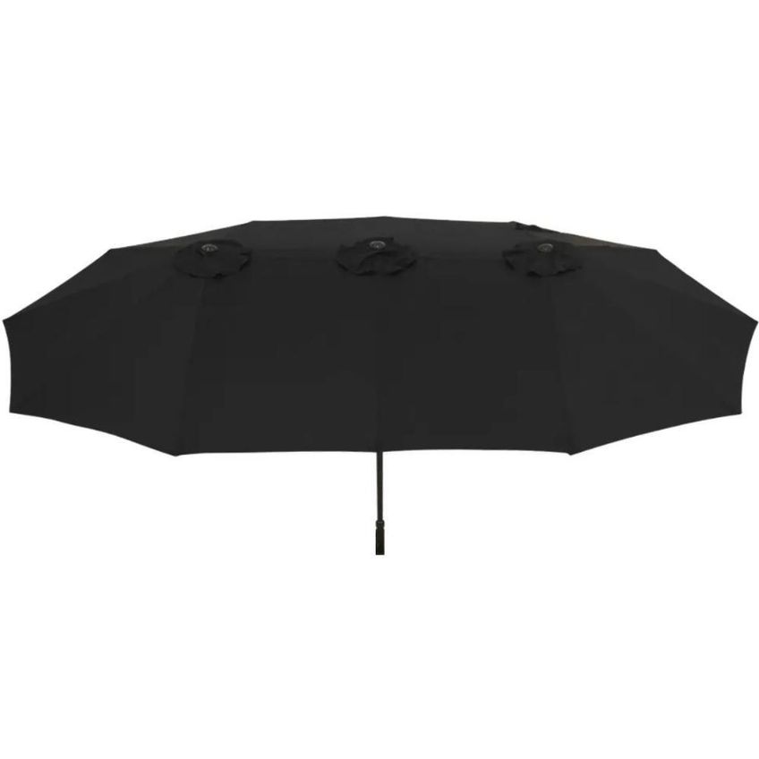 Ombrellone Retangular Oversize 4,50m X 2,65m Preto Bel Alumínio Central Manivela Fps 60 Quiosque - imagem 4