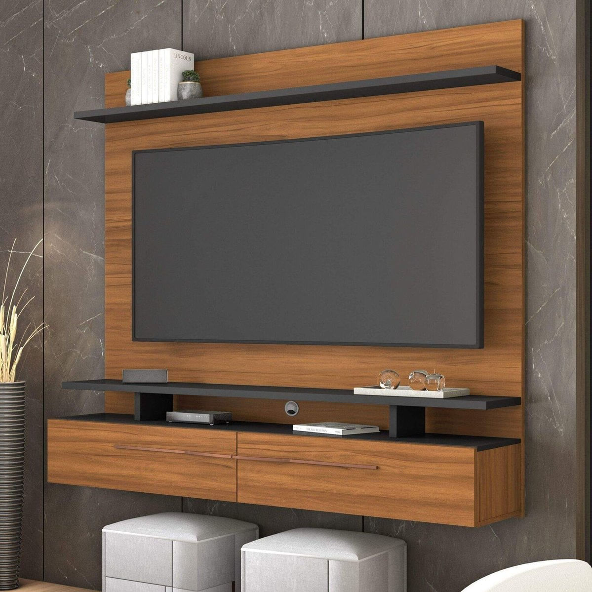 Painel Para Tv Até 60 Polegadas Nt 1110 Notável Móveis Freijó Trend/Preto