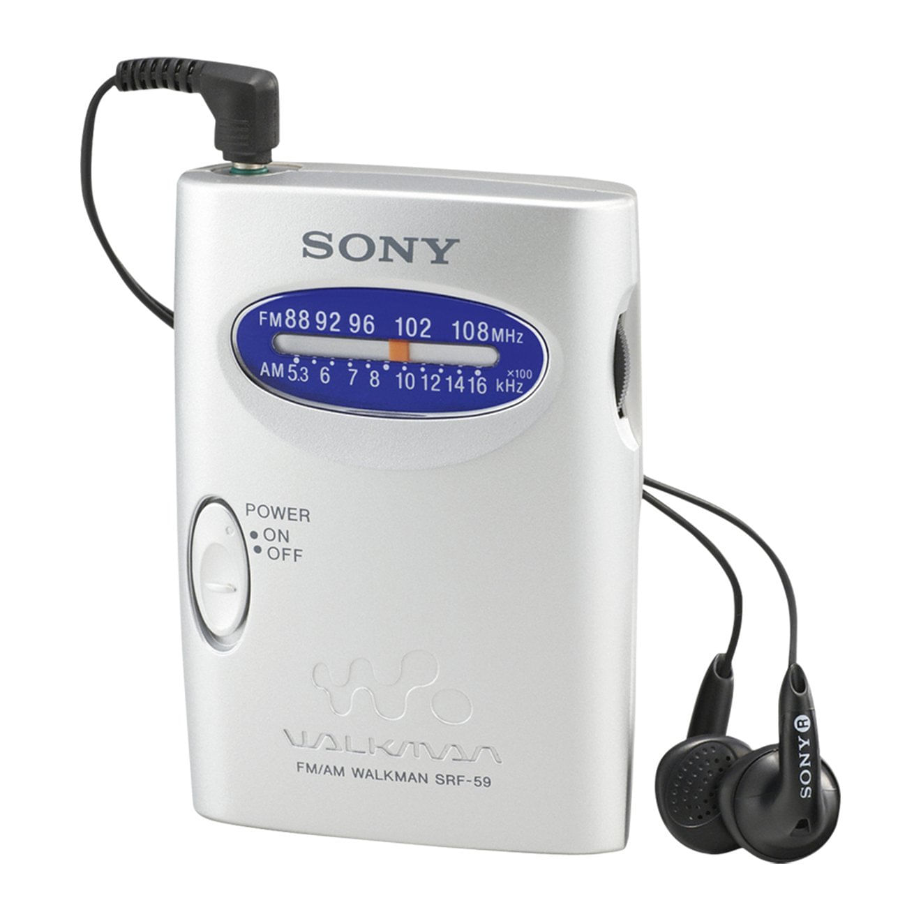 Rádio Sony Srf59 Silver Am/Fm Walkman