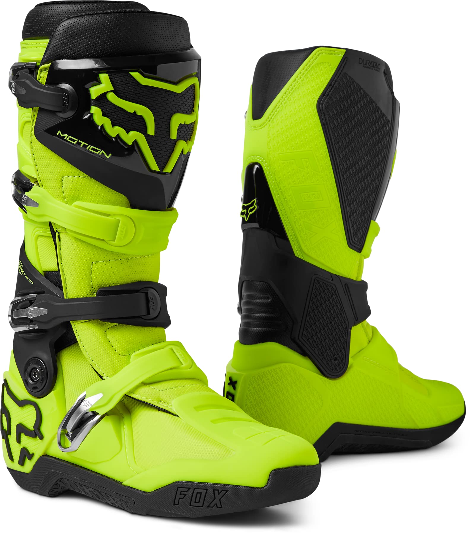 Botas De Motocross Fox Racing Motion Flo Amarelas Tamanho 10