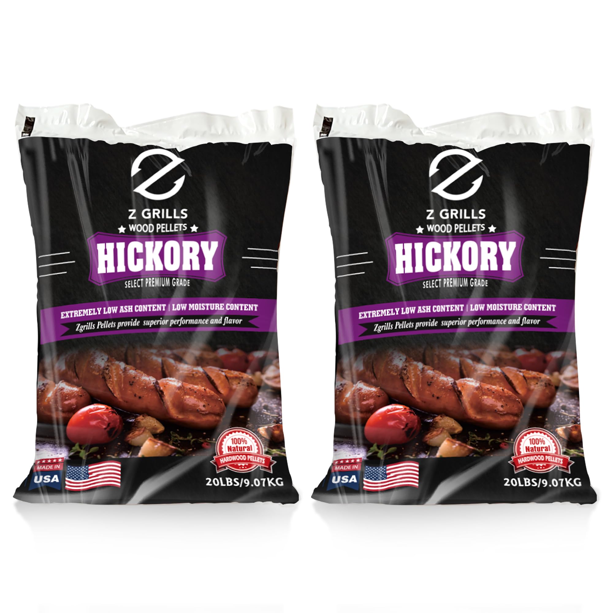 Pellets De Madeira Para Smoker Grill E Bbq Z Grills Hickory 18kg