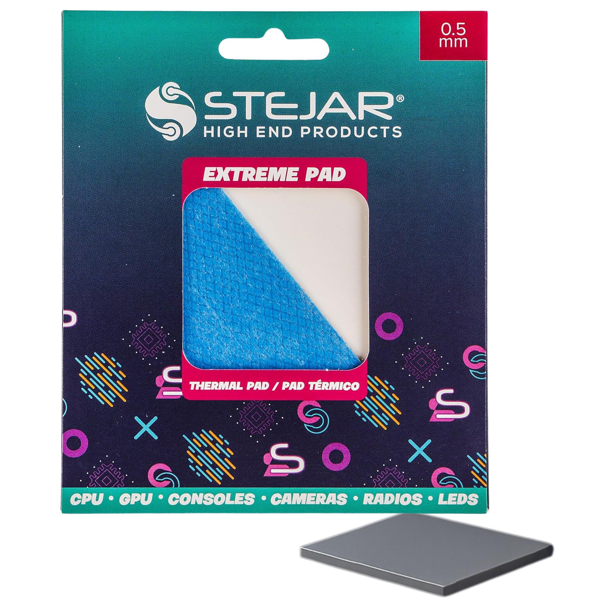 Pad Térmico Stejar 95 X 45 X 0,5 Mm 12,8 W/mk Para Cpu, Gpu, Ps5