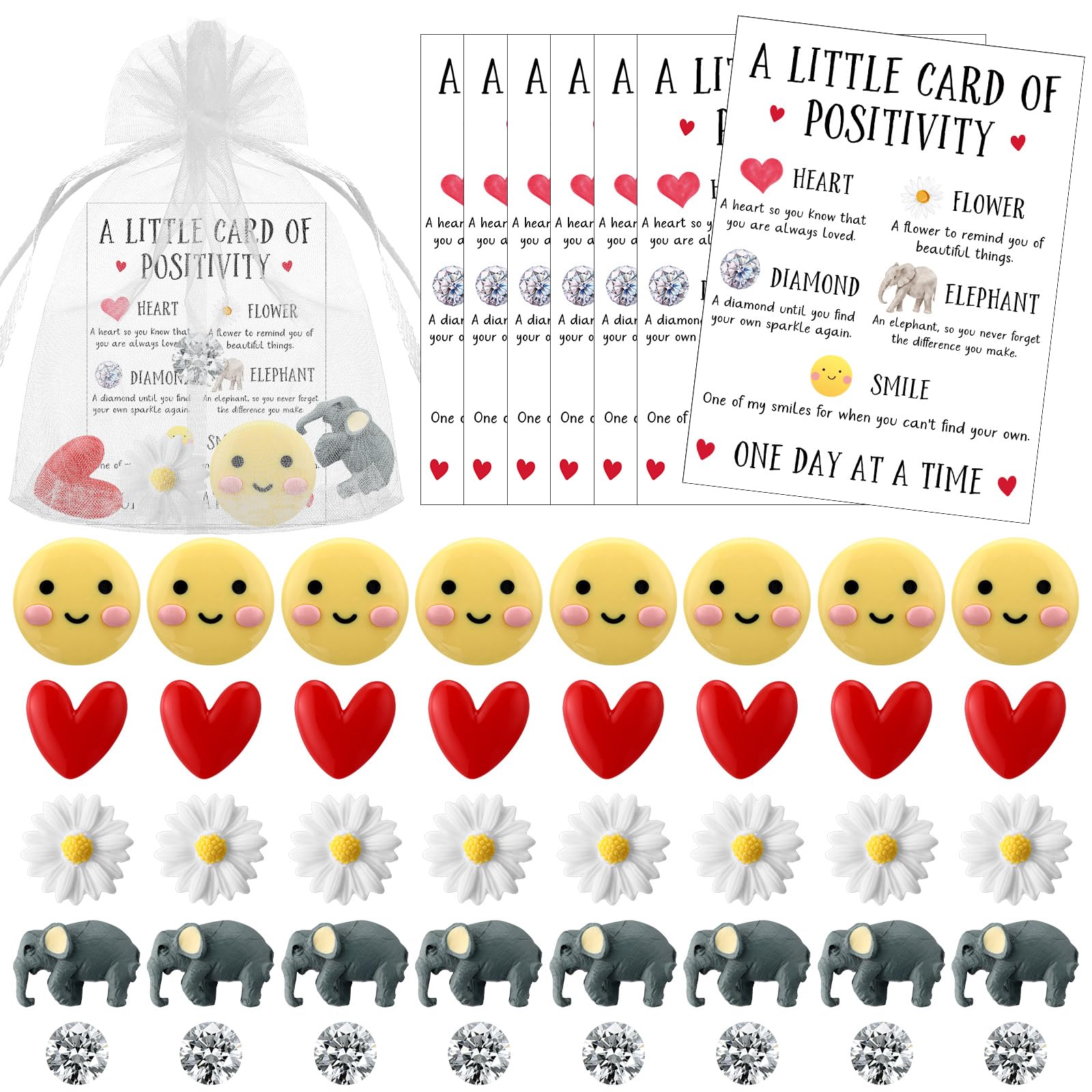 Conjunto De Presente Lincia, 280 Unidades De Suporte Emocional Com Cartão Inspirador