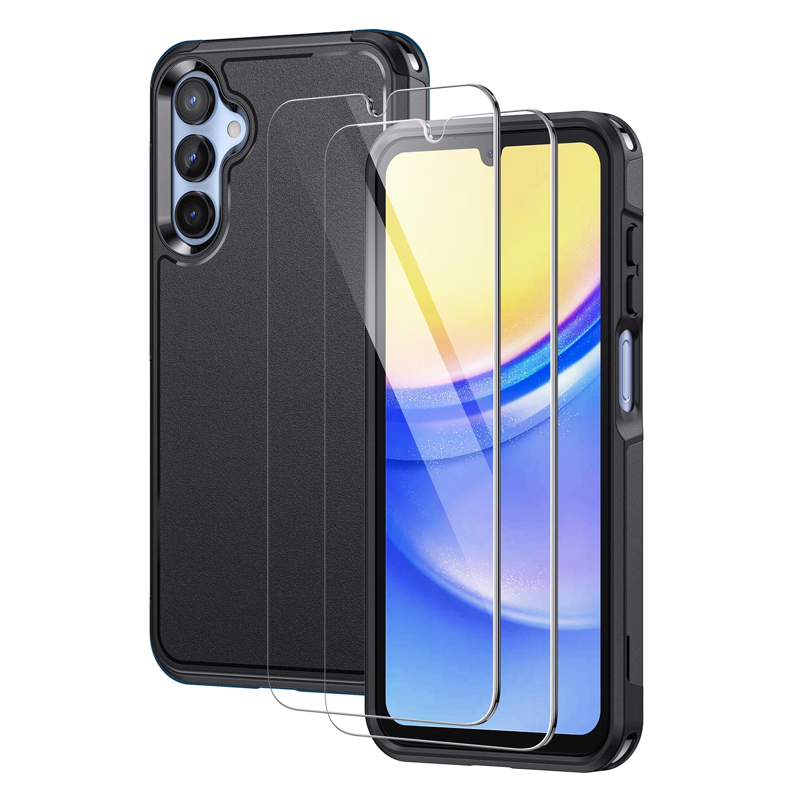 Funda Lanhiem Para Samsung Galaxy A15 5G Con 2 Protectores De Cristal Templado