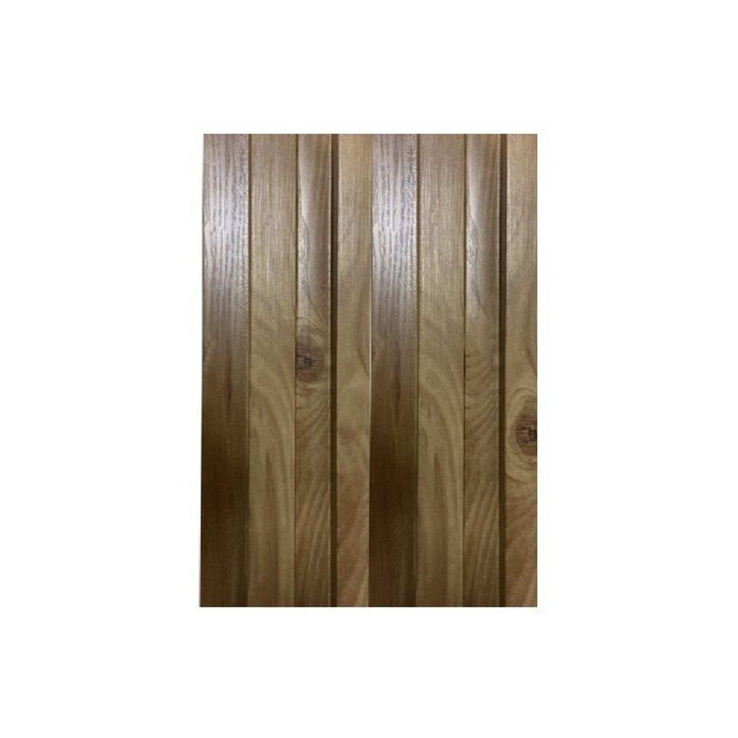 Painel Ripado Em Placa 12,22x285cm 1,73m² Wpc Avelã