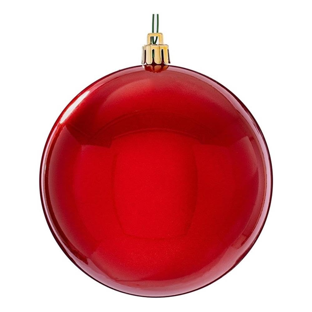 Adornos Navideños Vickerman 4" Bola De Dulce Plástica Roja X6