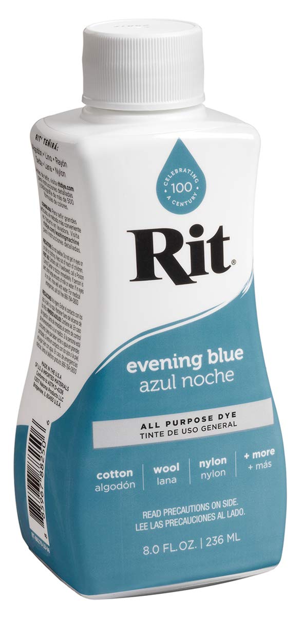 Fabric Dye Rit Evening Blue 240 Ml (pacote Com 1)