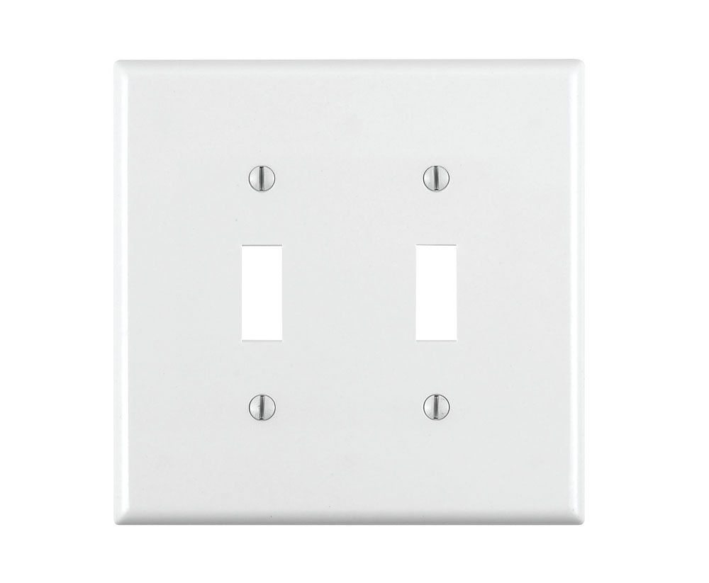 Wallplate Leviton 80709-W 2-Gang Toggle Device Switch Branco