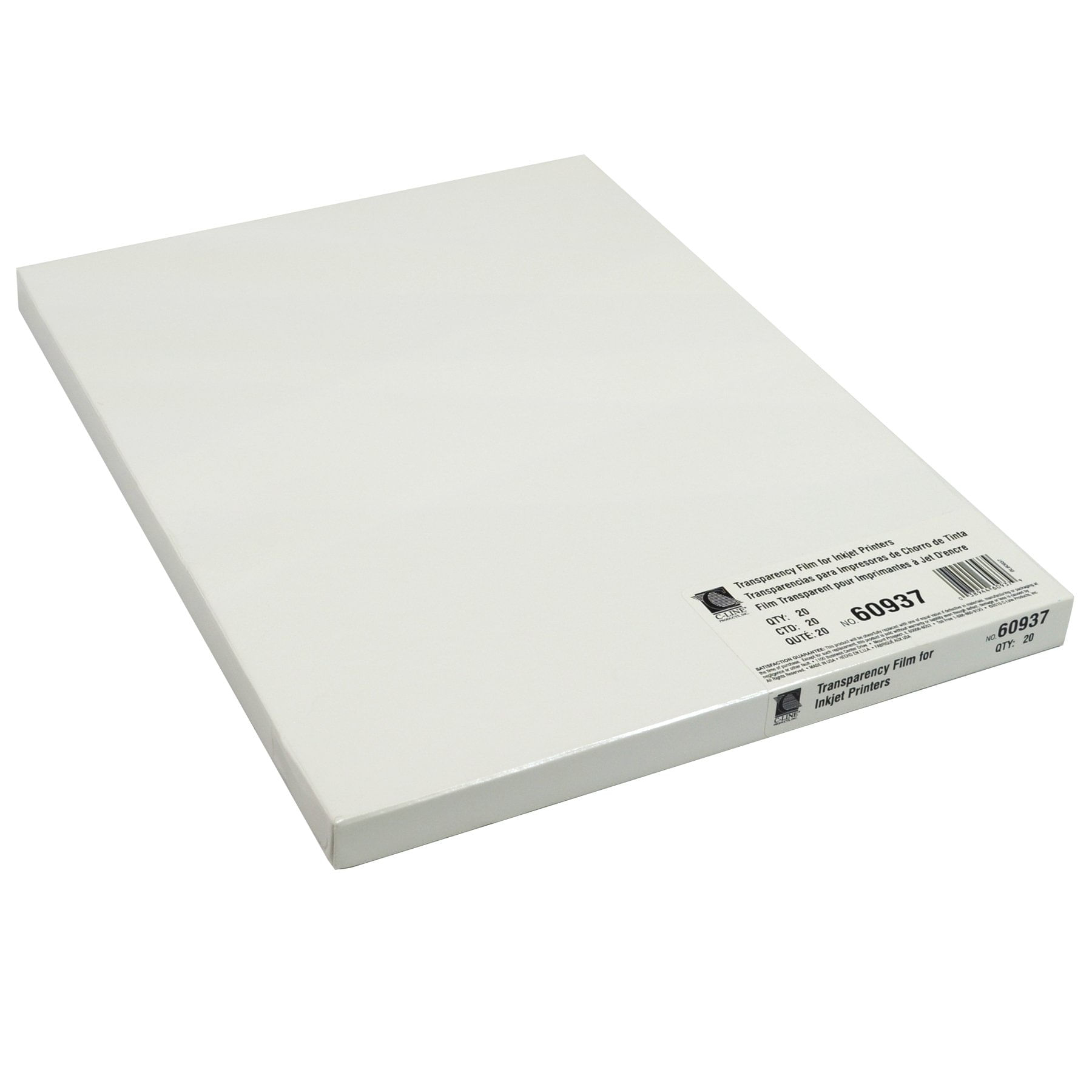 Filme Transparente C-line Para Impressoras A Jato De Tinta 8,5x11