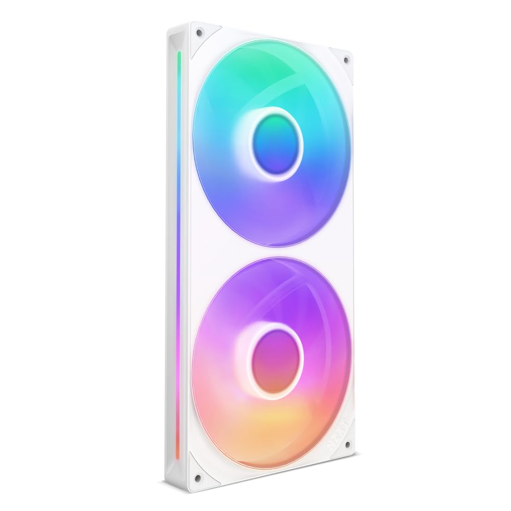 Unidade De Ventilador Nzxt F280 Rgb Core 280 Mm Com 2 Ventoinhas Rgb De 140 Mm