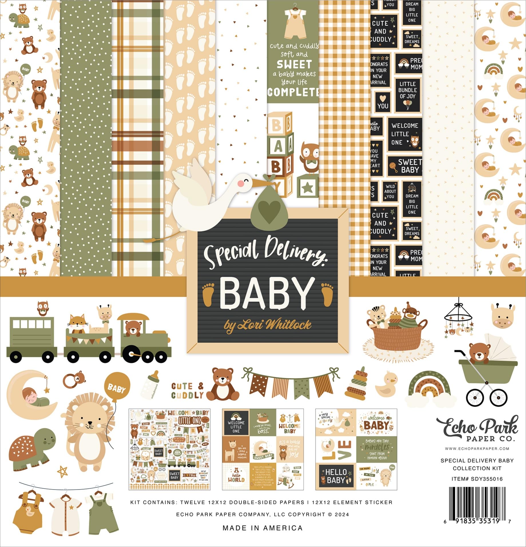 Kit De Papel Echo Park Paper Special Delivery Baby Collection