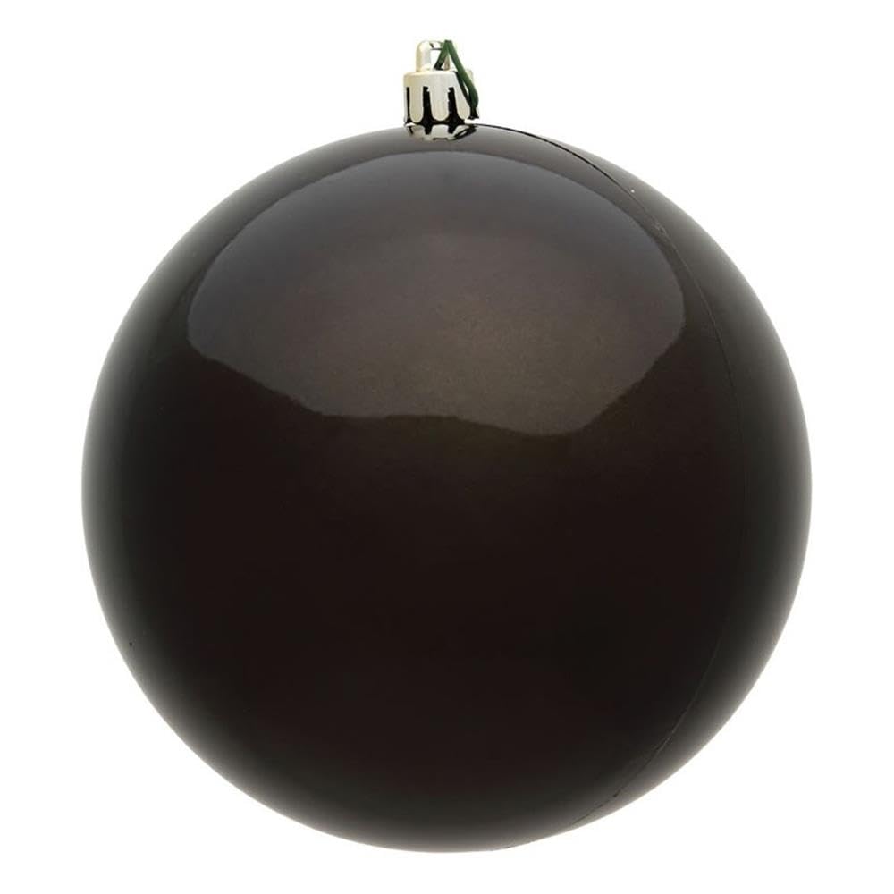 Adorno Vickerman Bola De Dulce Color Gunmetal 12 Cm Plástico Irrompible