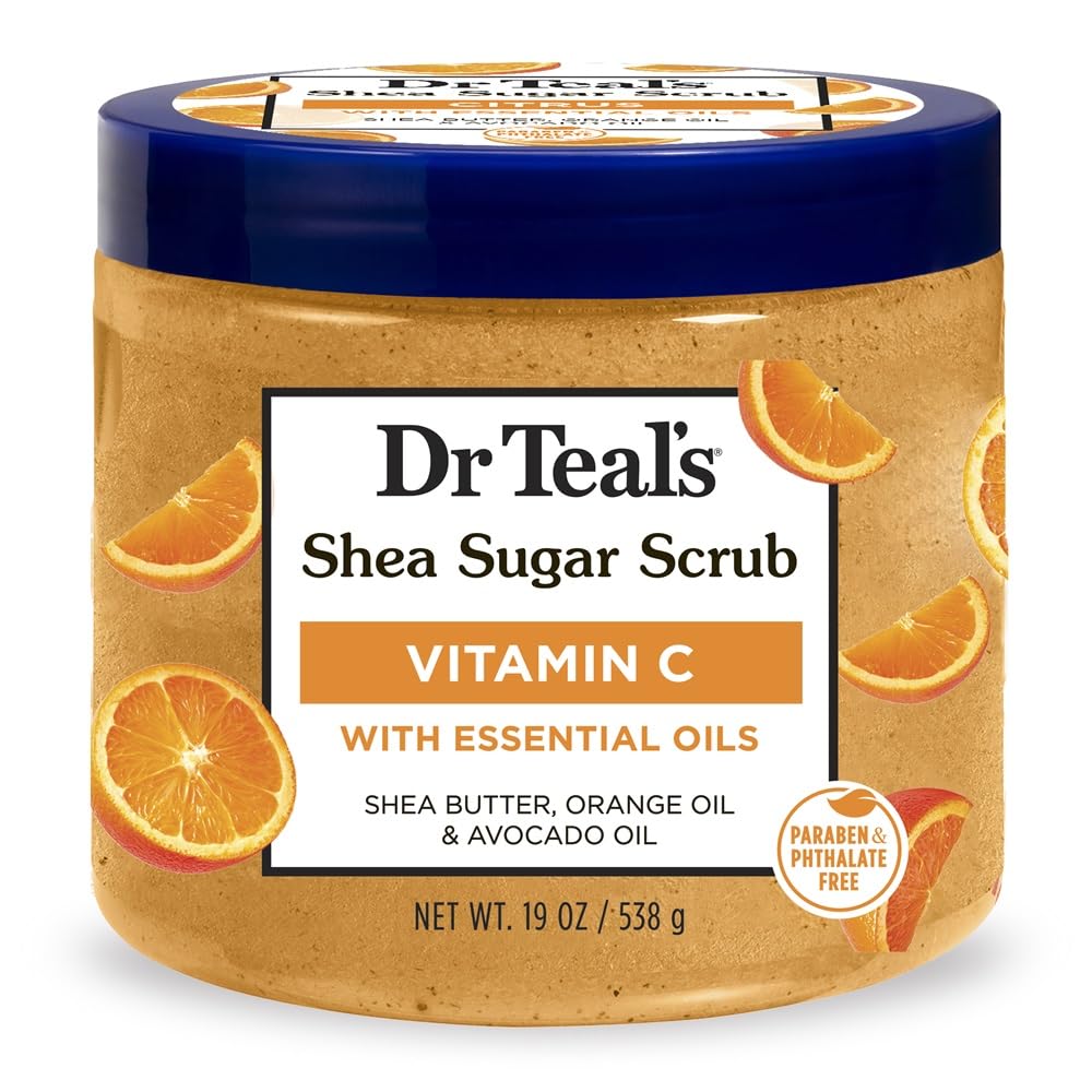 Esfoliante Corporal Dr. Teal's Shea Sugar Citrus Com Óleos Essenciais 550ml