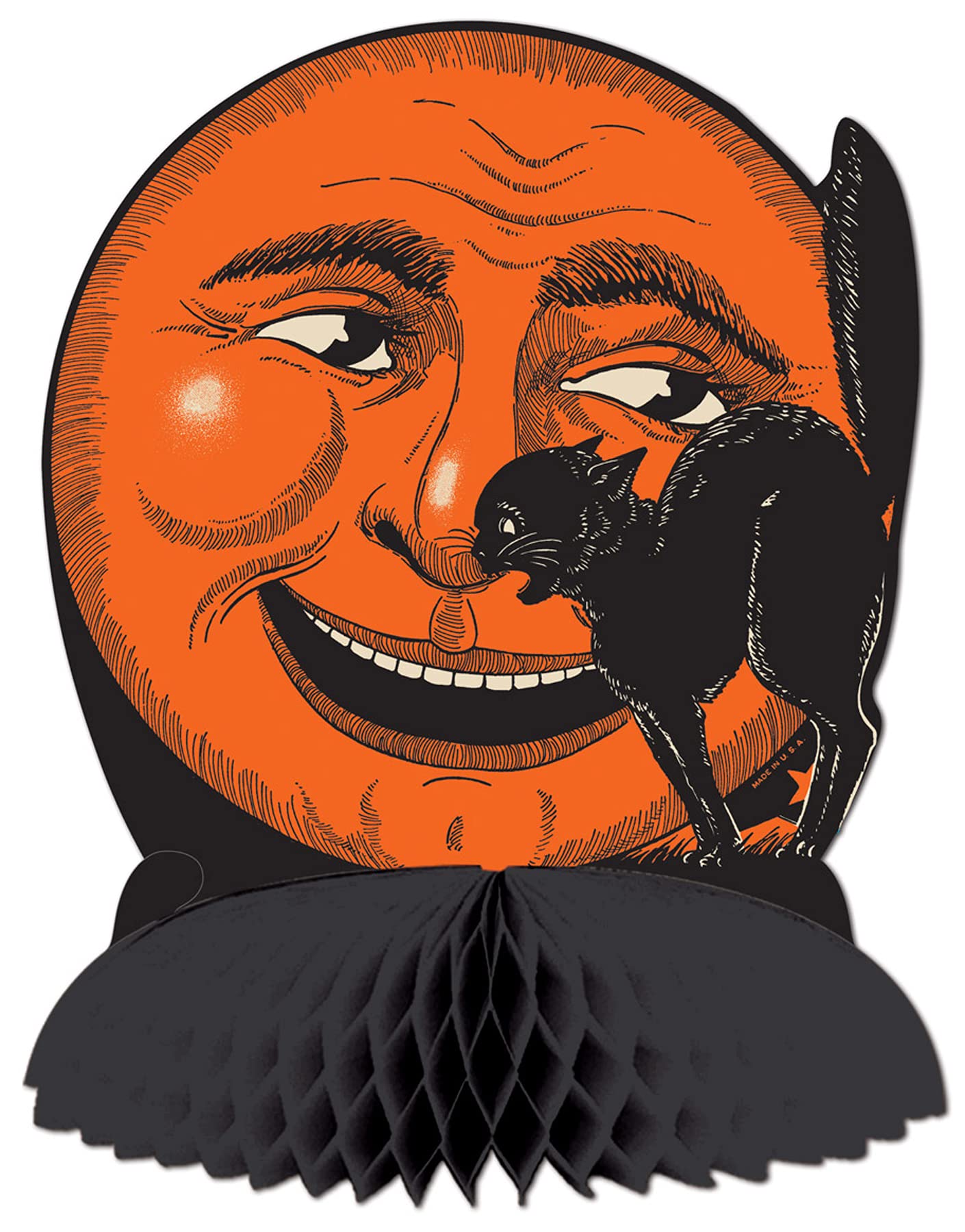 Peça Central Beistle Cat And Moon 24,8 Cm Halloween-vintage