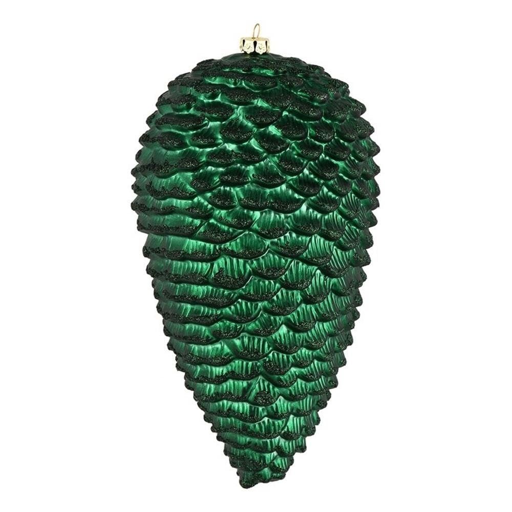 Enfeites De Natal Vickerman Pinecone Glitter Green X10