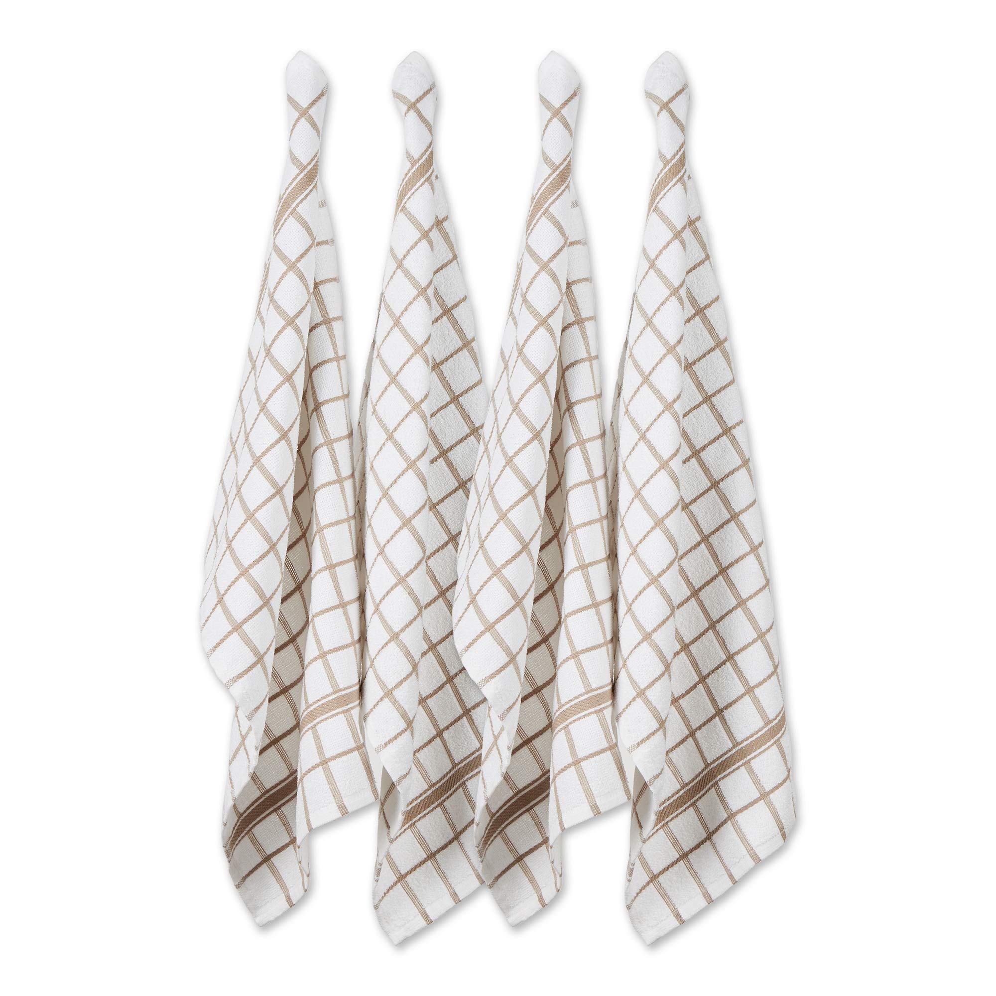 Conjunto De Panos De Louça Dii Basic Terry Collection Windowpane 4 Unidades